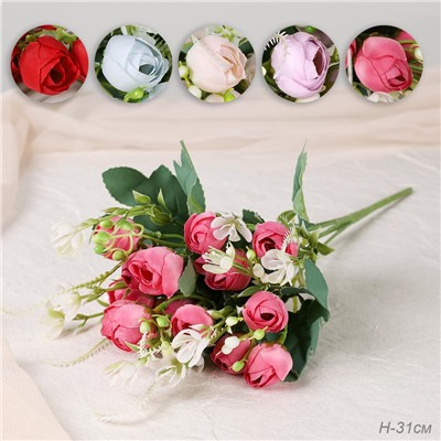 Цветок искусственный Букет роз 31 см / BR-31 /уп 600/