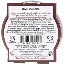 Badger Company, Organic, Hair Pomade, Navigator Class, 2 oz (56 g)