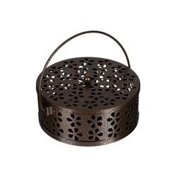 Подставка под спирали от комаров, для благовоний, с крышкой, металл, бронзовая, Greengo