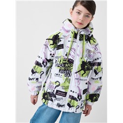 Куртка текстильная с полиуретановым покрытием для девочек (ветровка)