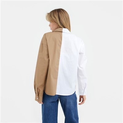 Рубашка женская MIST, размер 44-46, цвет белый, бежевый