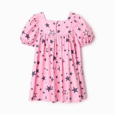 Платье детское KAFTAN «Звезды», размер 28 (86-92 см), розовое