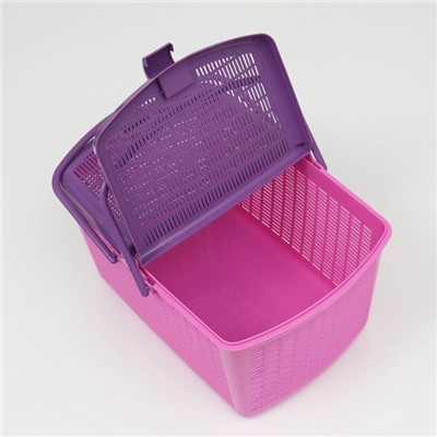 Корзина, 47×36×27.5 см, пластик, фиолетовая