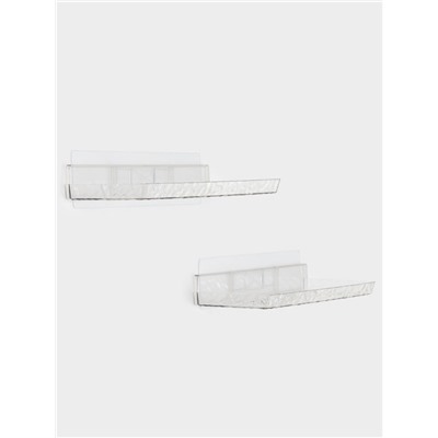 Полки для ванной настенные, 2 шт., прозрачные