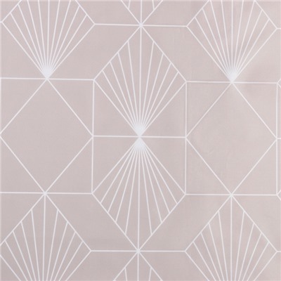 Штора для ванной водоотталкивающая «Этель» Geometry, 145×180 см, ткань оксфорд, бежевая