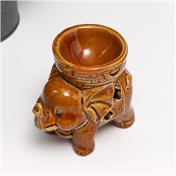 Аромалампа для эфирных масел «Слоненок», керамика, глянец, 9×9.5×6 см, МИКС