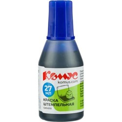 Краска штемпельная 27 мл синяя 1451392 на водно-масляной основе