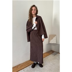 Жакет эко-замша  BASE101/02/Коричневый