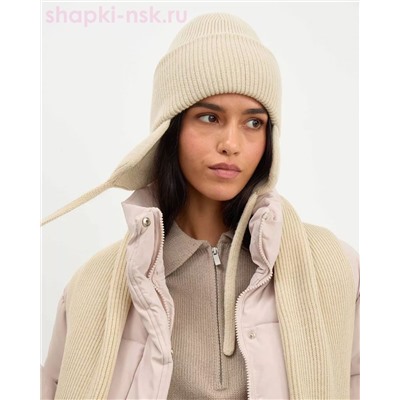 018 KWH Комплект женский (ушанка+шарф) (56-58)