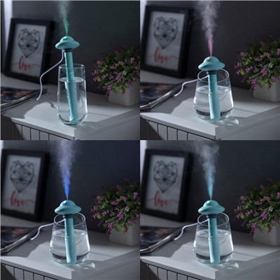 Увлажнитель воздуха «НЛО» HM-21, ультразвуковой, погружной, с подсветкой, USB, зелёный