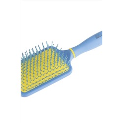 Dewal Beauty Массажная щетка для волос квадратная / «Ягода» DBY2, сине-желтый, 25 см KRISTALLER, 1111572