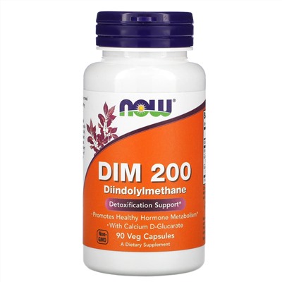 Now Foods, DIM 200 (дииндолилметан), 90 растительных капсул