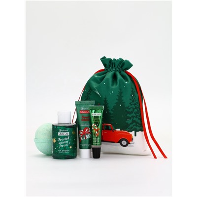 Новогодний подарочный набор косметики в мешке, зимний лес, URAL LAB