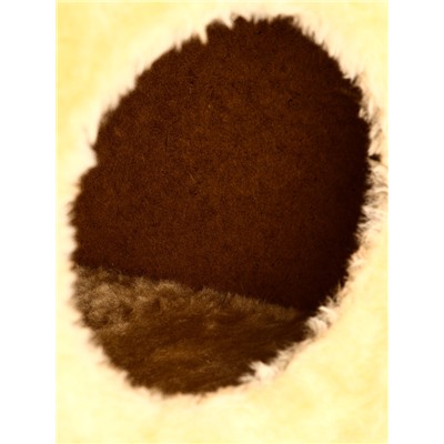 Домик-когтеточка 2-х ур. квадратный с 2-мя квадратными полками, 53×35×65 см, бежевый