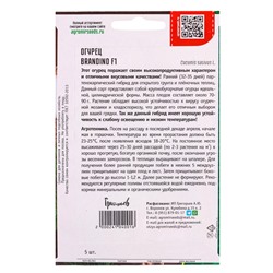 Семена Огурец Брандино F1 (Brandino) (Seminis) 5шт.  12.29 г.