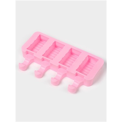 Форма для мороженого «Венеция», силикон, 19.3×11×2.4 см, 4 ячейки (5.5×2.9 см), МИКС