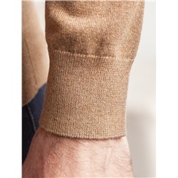 Джемпер с круглым воротом из хлопка с нейлоном