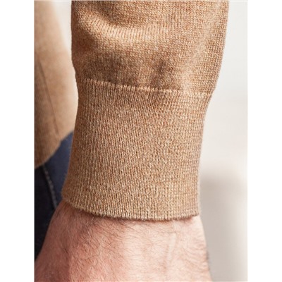 Джемпер с круглым воротом из хлопка с нейлоном