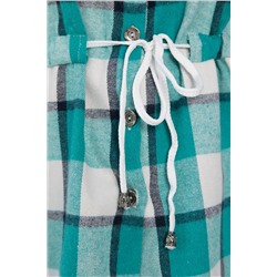 Рубашка хлопковая Джанет (бело-зеленая) Б14270-4М