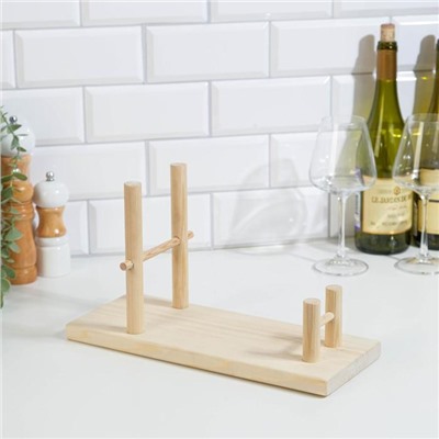 Полка - подставка под бутылку Добропаровъ, 34.5×14×20, дерево