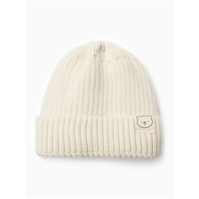 Шапка детская «Крошка Я», размер 44-46 см, молочная