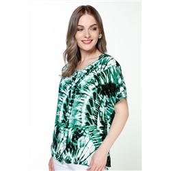 Блузка  4103/07/Белый, зеленый