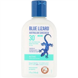 Blue Lizard Australian Sunscreen, Active, Mineral-Based Sunscreen, SPF 30+, 5 fl oz (148 ml)