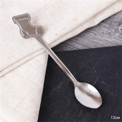 Ложка чайная серебро Сапожок / MJ025 /уп 600/новогодняя