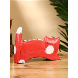 Календарь настольный «Кошка», 13×4×10 см, дерево, красный