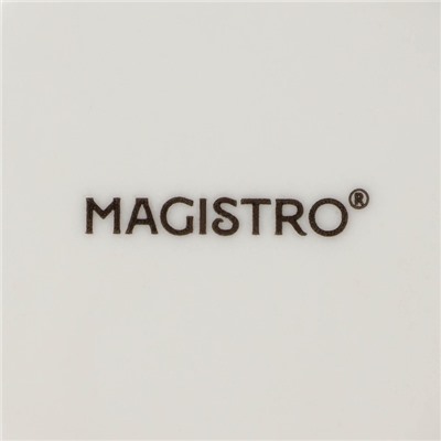 Тарелки глубокие Magistro Real Marble, 800 мл, 21×4.7 см, набор 2 шт., фарфор, белые