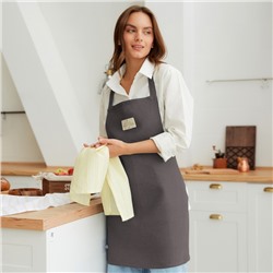 Фартук «Этель» ECO light grey, 60×70 см, 100% лён, 245 г/м²