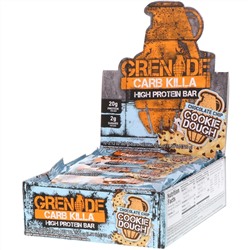 Grenade, Carb Killa, батончик с высоким содержанием белка, печенье с шоколадной крошкой, 12 батончиков, 2,12 унц. (60 г) каждый