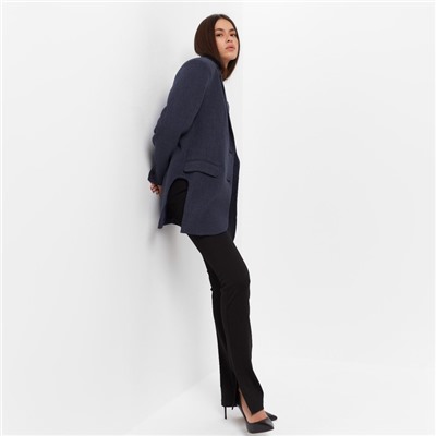 Пиджак женский с боковыми разрезами MIST, размер 52-54, синий