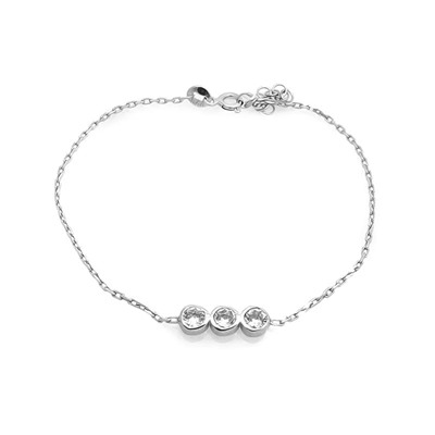 Браслет из серебра куб.циркон., ТФБ-33
