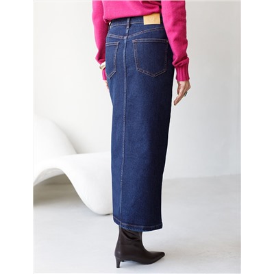 Джинсовая юбка из плотной эластичной джинсы 13OZ.