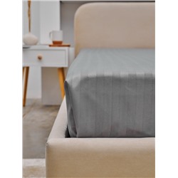 Простыня Микрофибра Страйп - Светлый серый