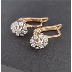 Серьги ювелирная бижутерия коллекция "Дубай" покрытие: позолота, арт.216.129