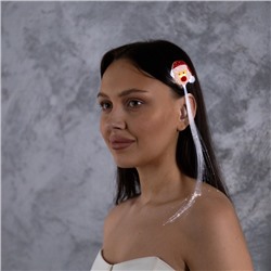 Заколка для волос светодиодная «Дед Мороз» 33×4.5 см, 1 LED, батарейки LR1130×2 (в комплекте), мерцание, свечение белое