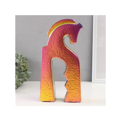 Фигурка керамика «Верный конь», зелёный хамелеон, 4.8×14.5×29 см