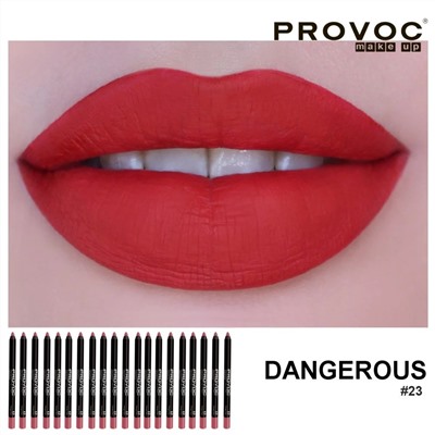Provoc Гелевая подводка в карандаше для губ, №23 / Semi-Permanent Gel Lip Liner, Dangerous 7856