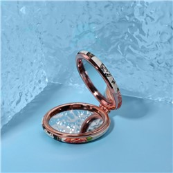 Зеркало складное «Париж», d=7.5 см, с увеличением х2, искусственная кожа, бежевое