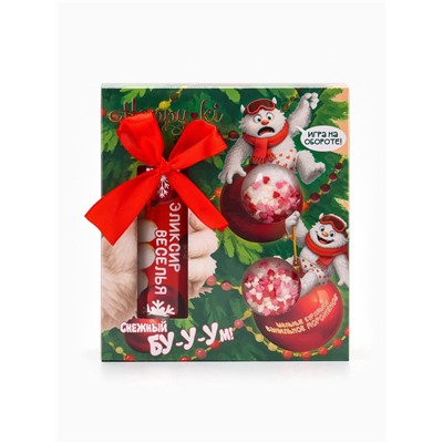 Новогодний подарочный набор косметики Happiki снежный бум, 390 г