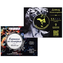 Картина по номерам 40х50 "Давид. Микеланджело" со светящейся краской (9 цветов)