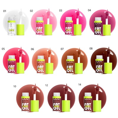 Масло-блеск для губ NYX Fat Oil Lip Drip (11 шт)