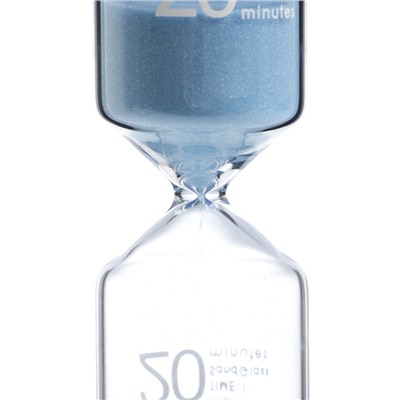 Часы песочные Happy time, на 20 минут, 4.4×12.6 см, голубые