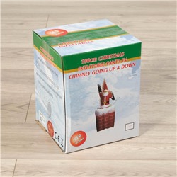 Надувная фигура новогодняя «Зимнее волшебство. Дед Мороз вылезает из трубы», двигается, 150 см