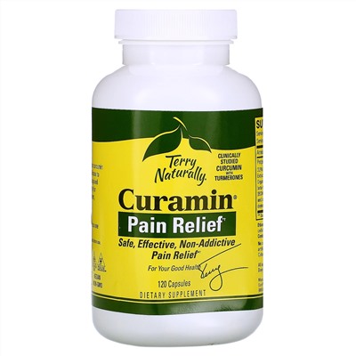 Terry Naturally, Curamin, обезболивающее, 120 капсул