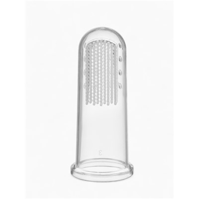 Прорезыватель - массажер Крошка Я 3 в 1, детский в контейнере, на палец, силиконовый от 3 мес., розовый