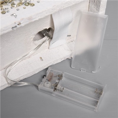 Фигура деревянная «Хижина», 28×21×11 см, 5 LED, батарейки AAx2 (не в комплекте), свечение теплое белое