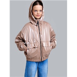 Куртка текстильная с полиуретановым покрытием для девочек (ветровка)